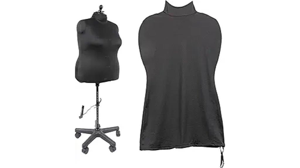 black large dress form cover