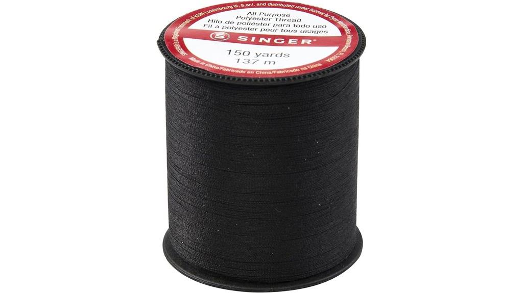 black polyester sewing thread