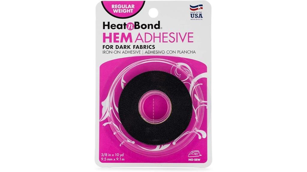 black regular weight adhesive