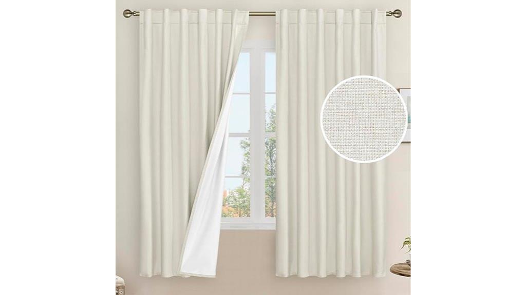 blackout linen curtain size