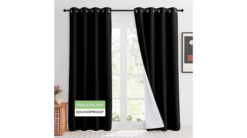 blackout noise reducing curtains