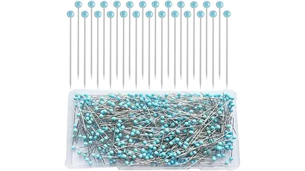 blue glass ball pins