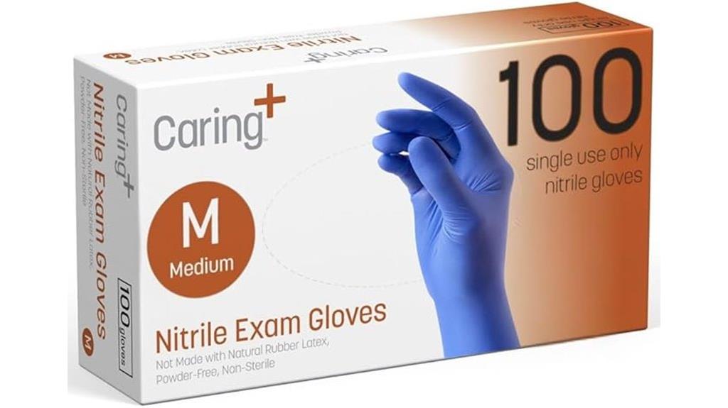 blue powder free nitrile gloves