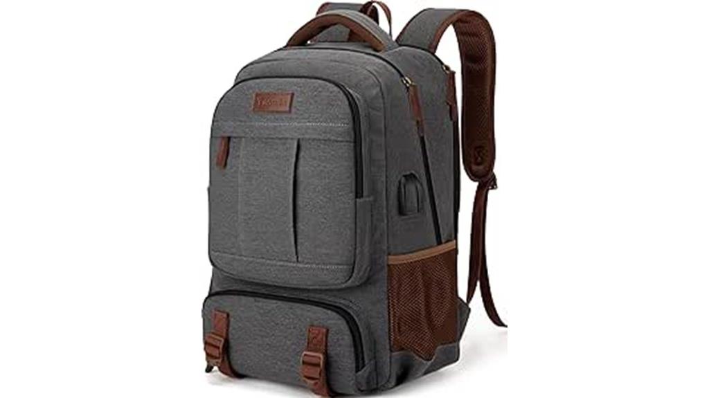canvas laptop backpack with usb