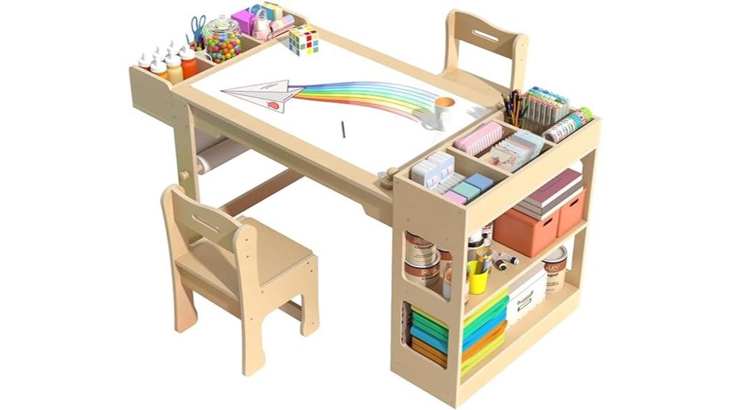 child s art table set