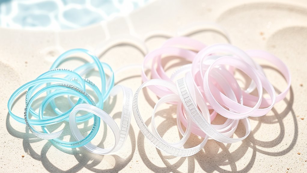 clear swimwear elastic options