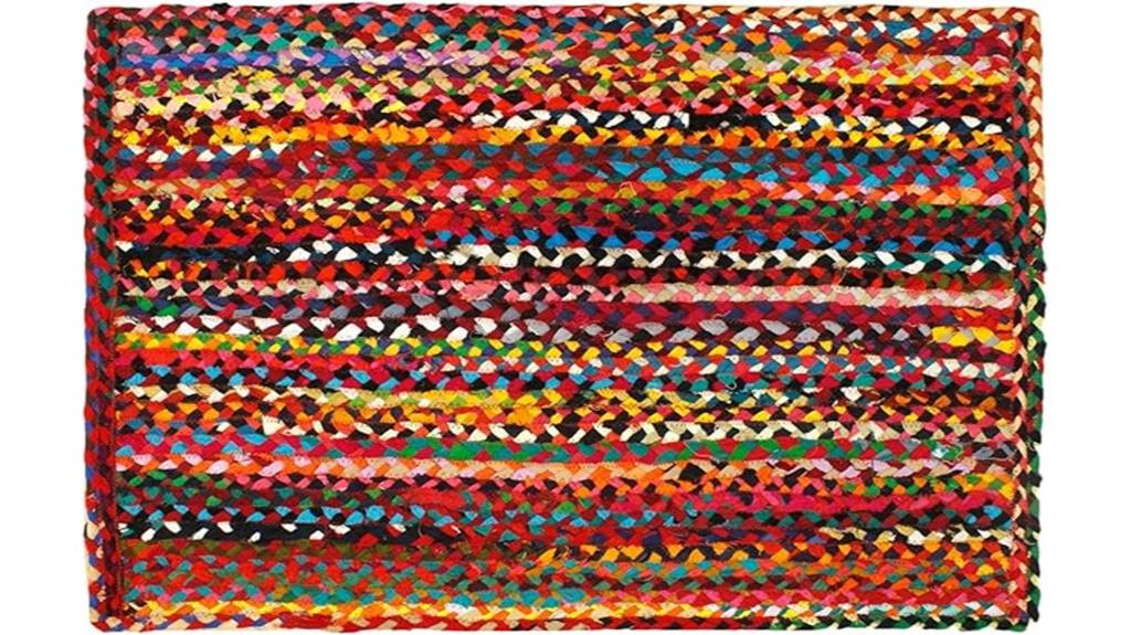 colorful cotton chindi rug