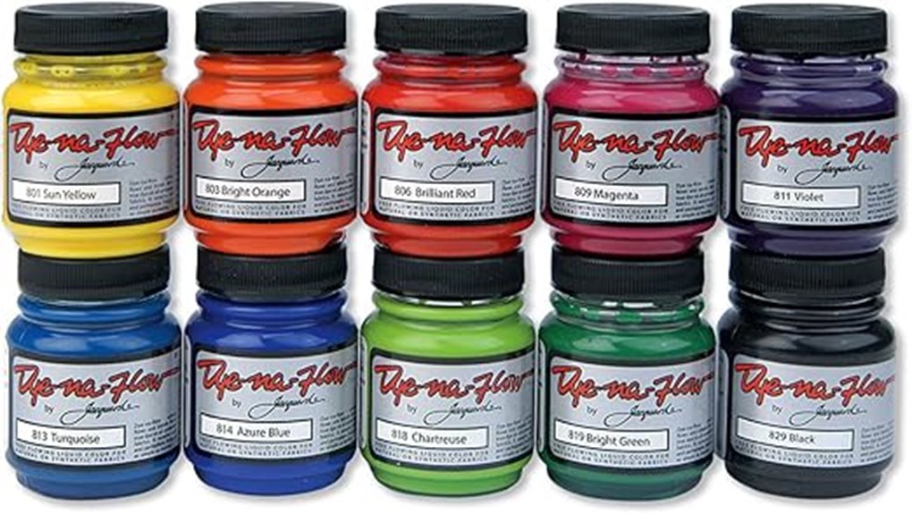 colorful fabric dye set