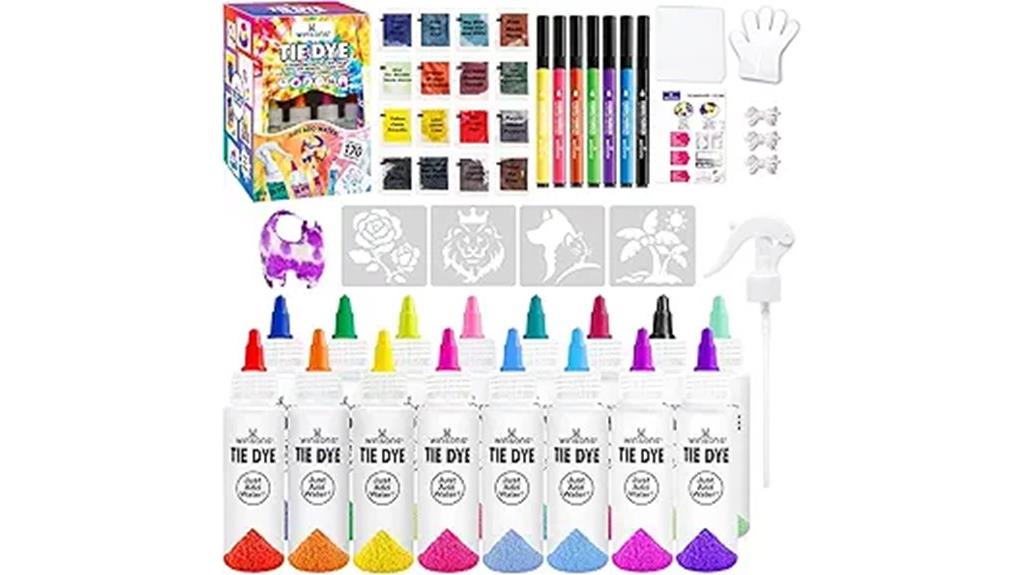 colorful tie dye kit