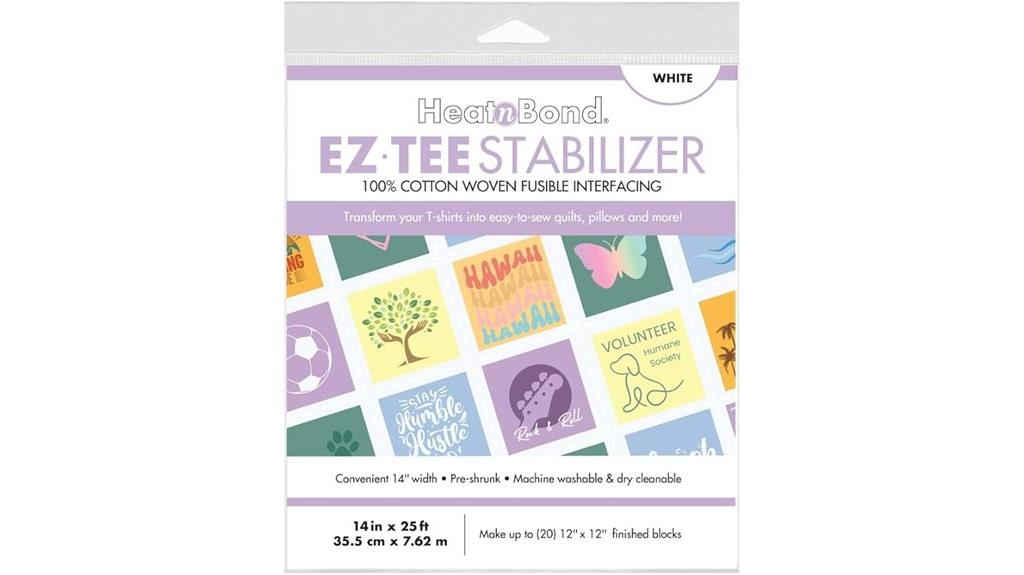 cotton fusible iron on stabilizer