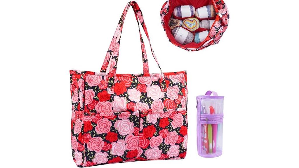 crochet yarn storage tote