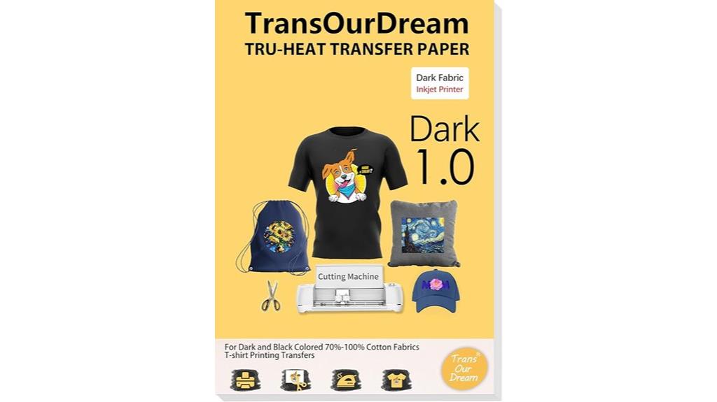 dark fabric transfer paper