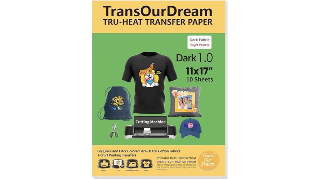 dark t shirt transfer sheets