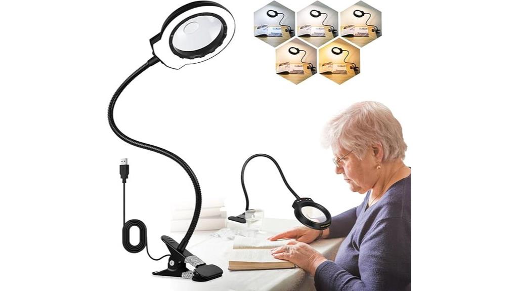 desktop magnifier with light