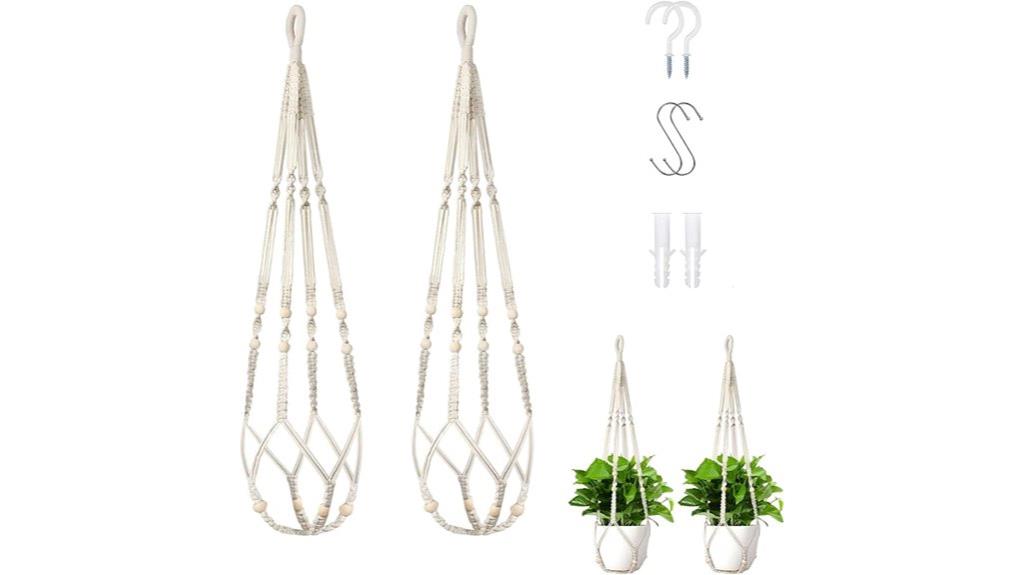 double macrame plant holders