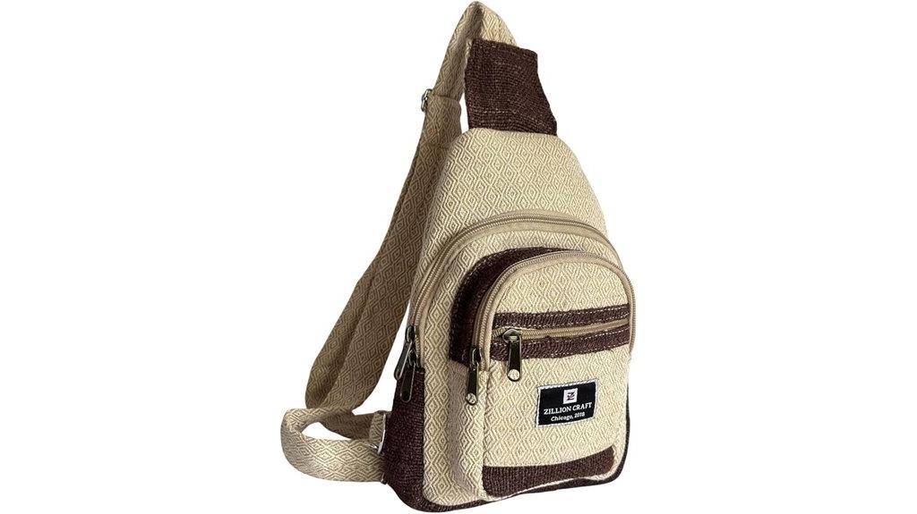 eco friendly hemp sling bag