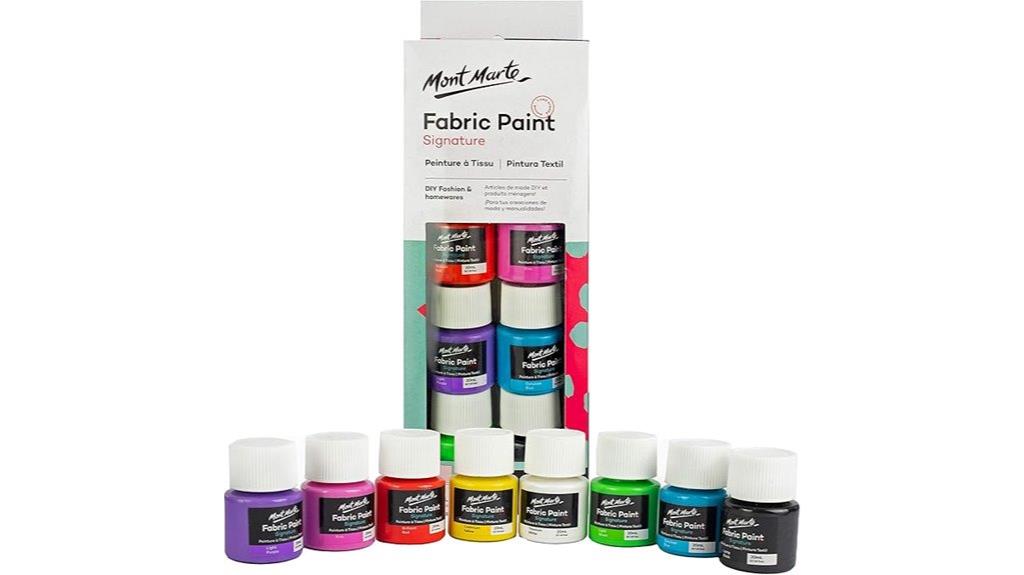 eight color fabric paints