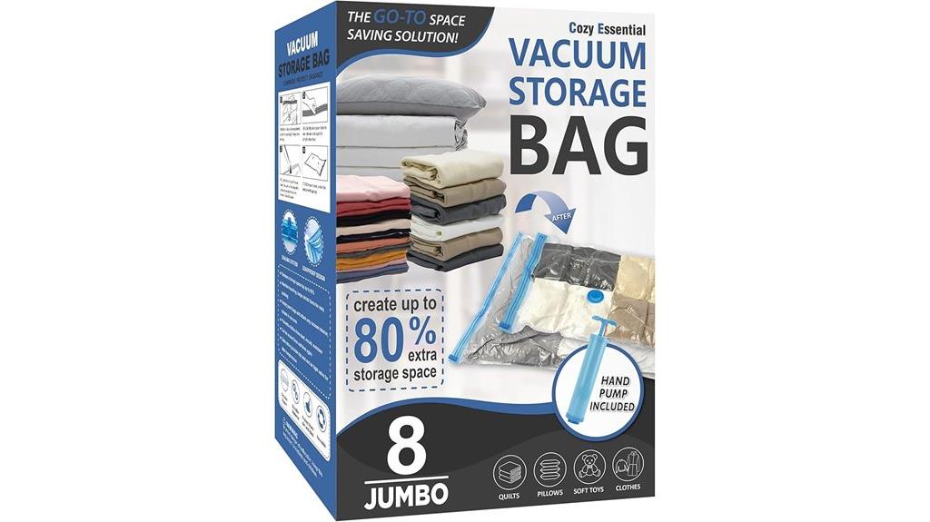 eight large storage bags