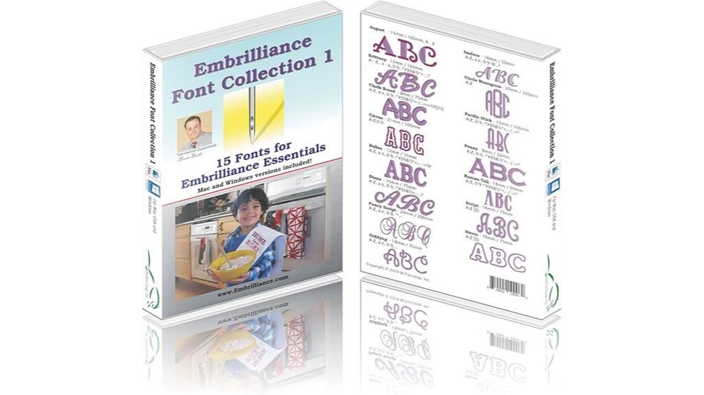 embroidery font collection
