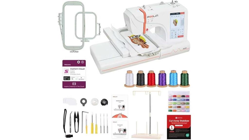 embroidery machine with touchscreen