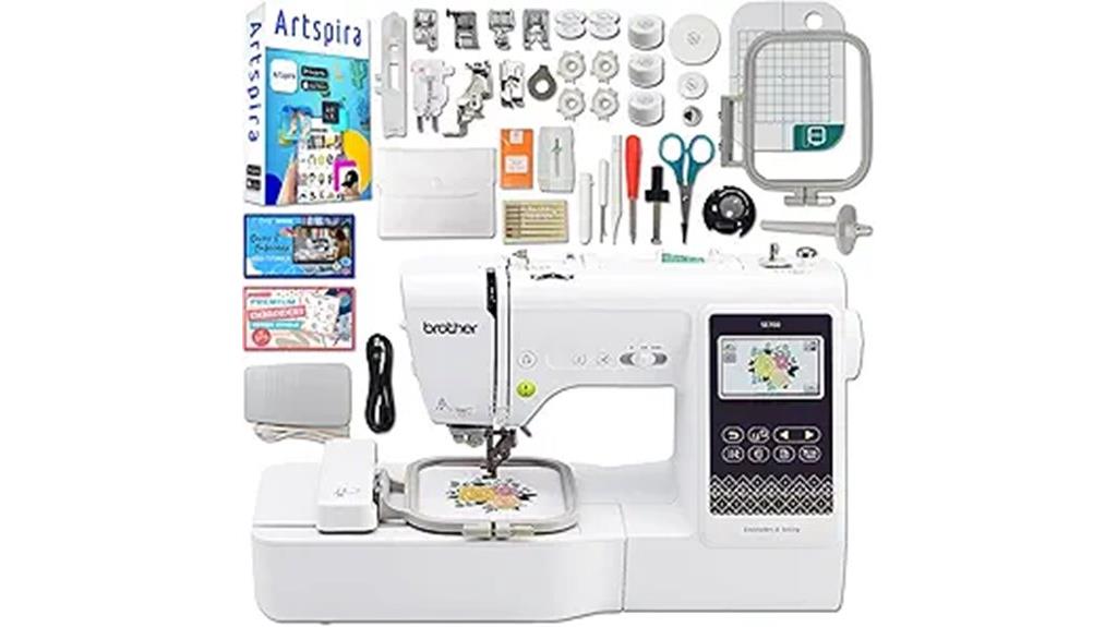 embroidery sewing machine combo
