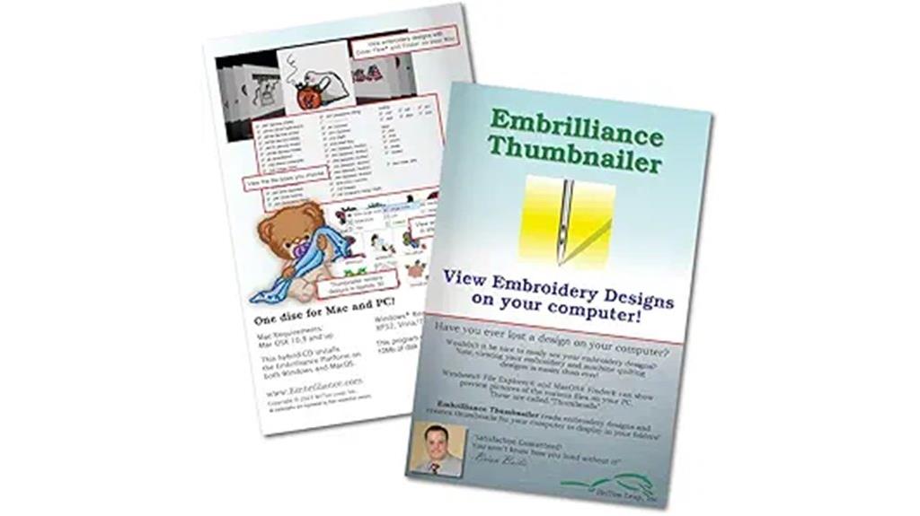 embroidery thumbnailer for computers