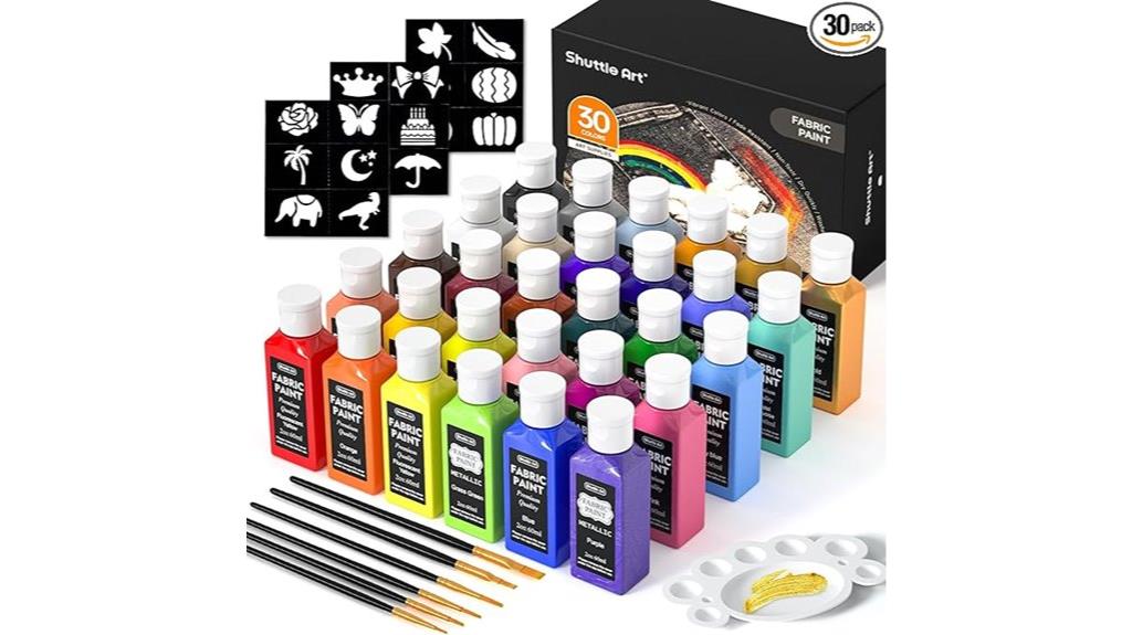 fabric paint set with accessories