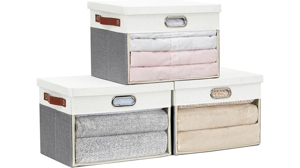 fabric storage bins with handles