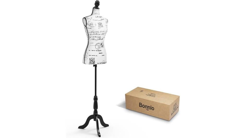 female mannequin with wooden base