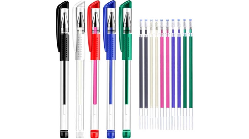 five color erasable fabric markers