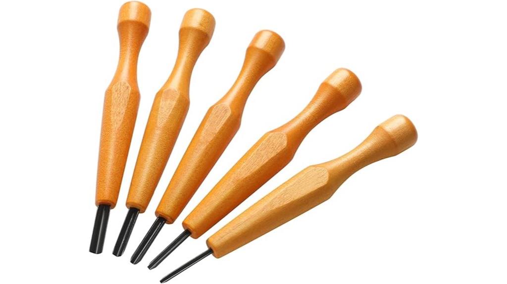 five piece linocut tools