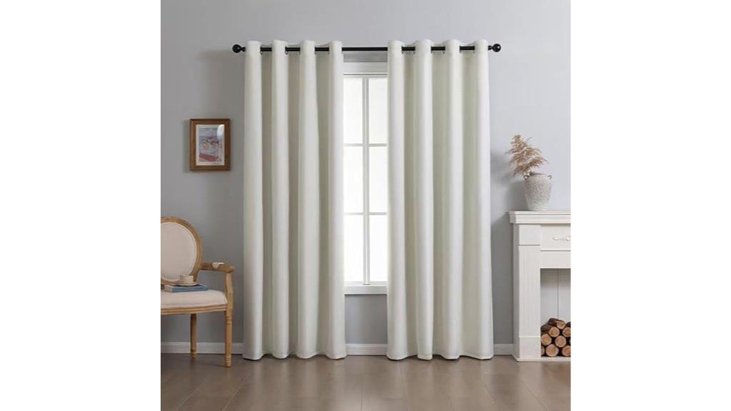 flame resistant white curtain panels