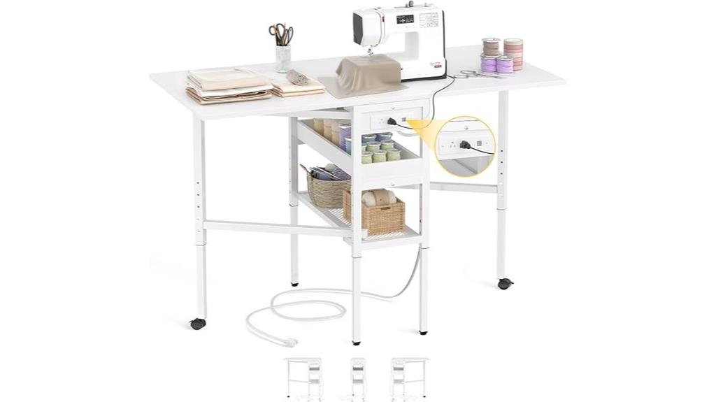 folding sewing cutting table