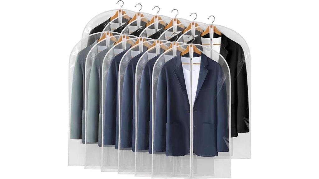 forty clear hanging garment bags