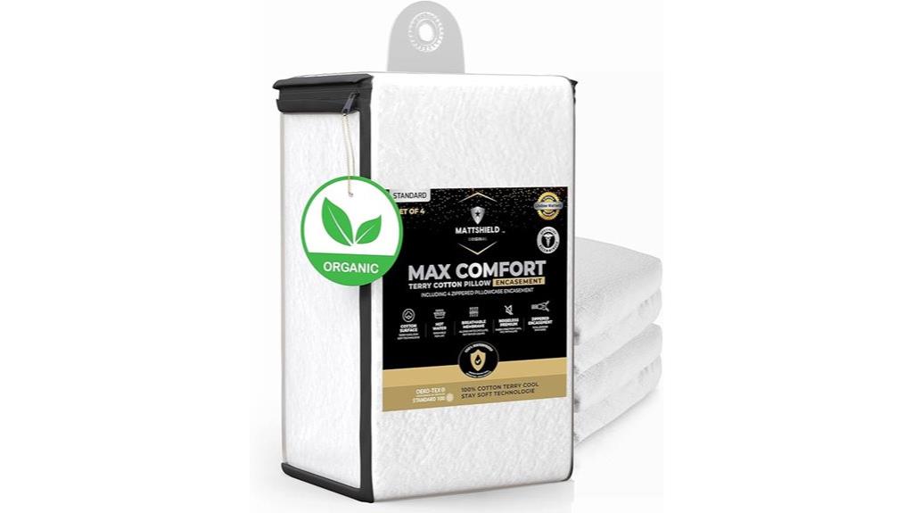 four pillow protectors