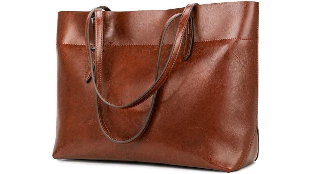 genuine leather tote bag