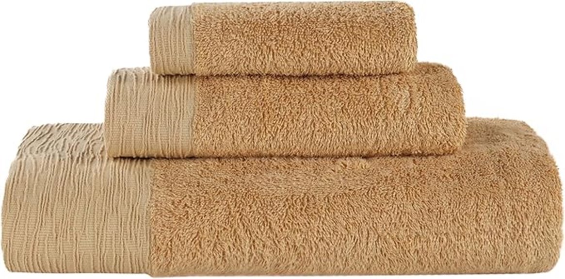 golden bamboo towel set
