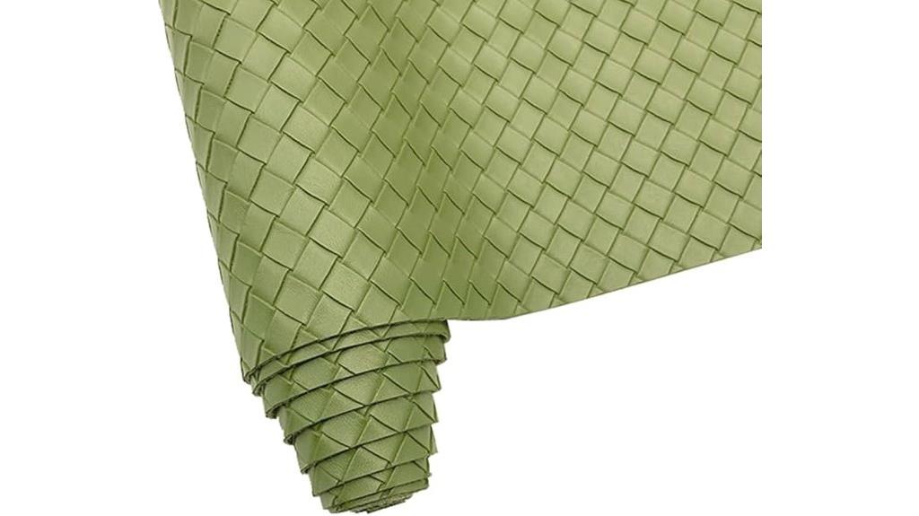 green faux leather fabric