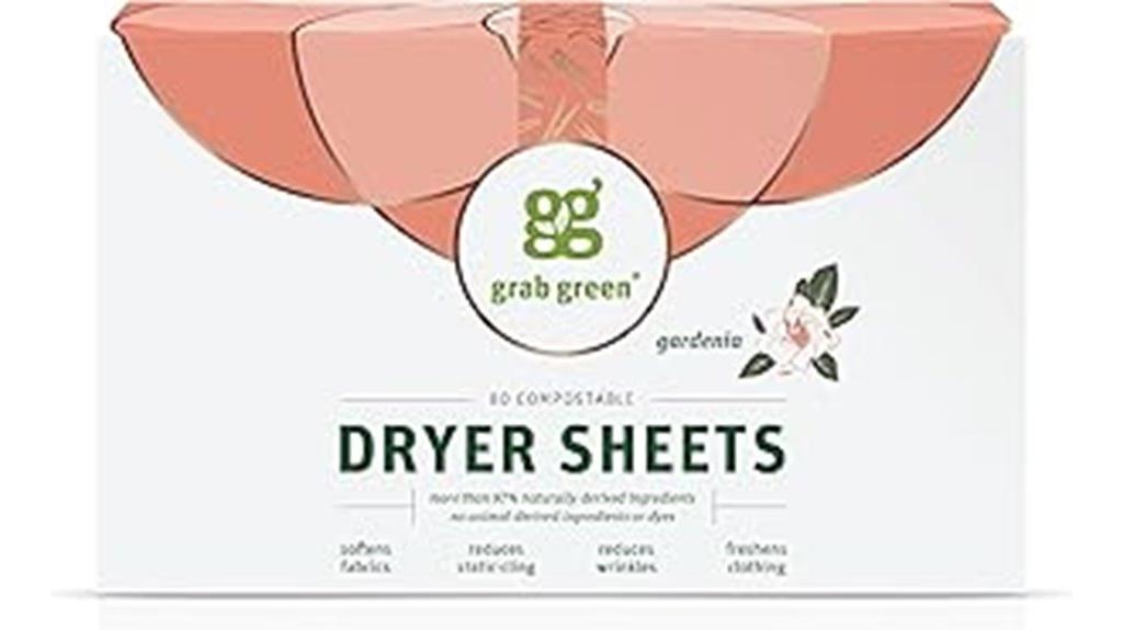 green gardenia dryer sheets