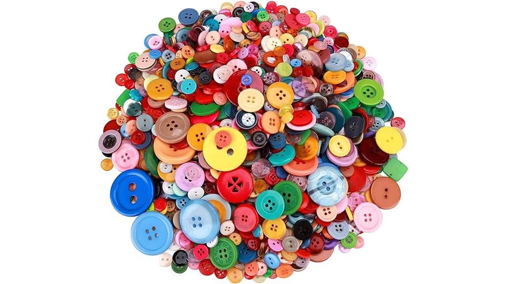 green resin button set