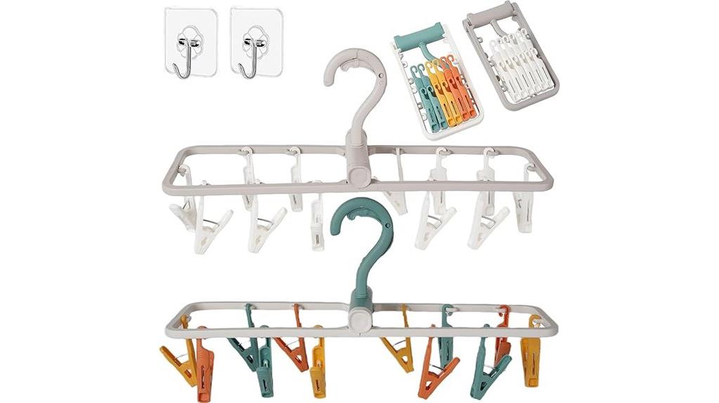 grey folding underwear hangers