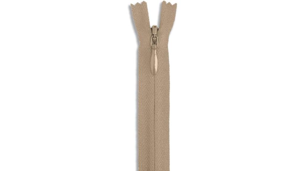 heavy duty beige nylon zipper