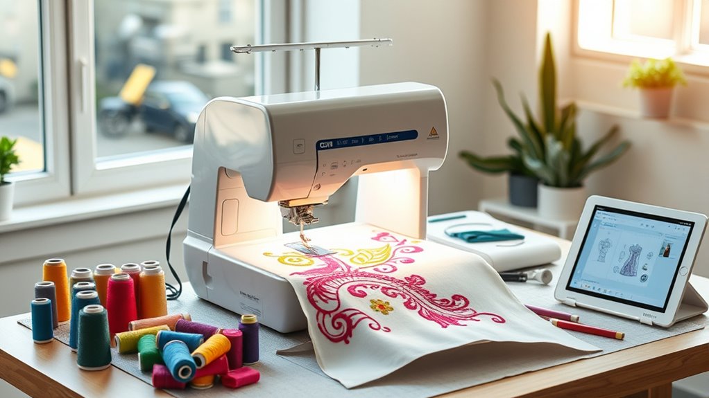 key embroidery machine features