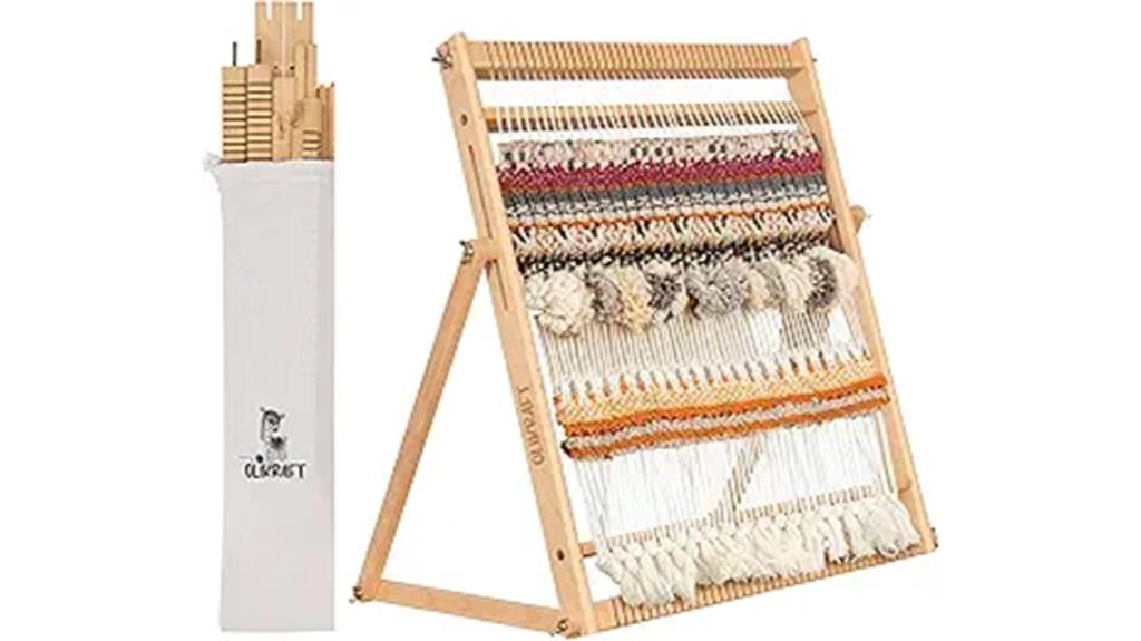 kids and adults weaving loom