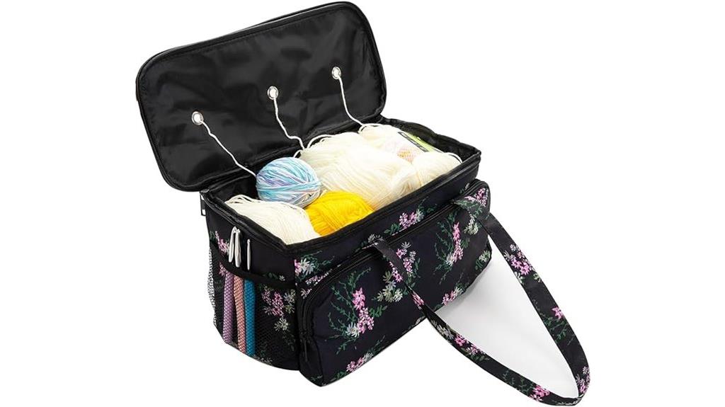 knitting supplies tote bag