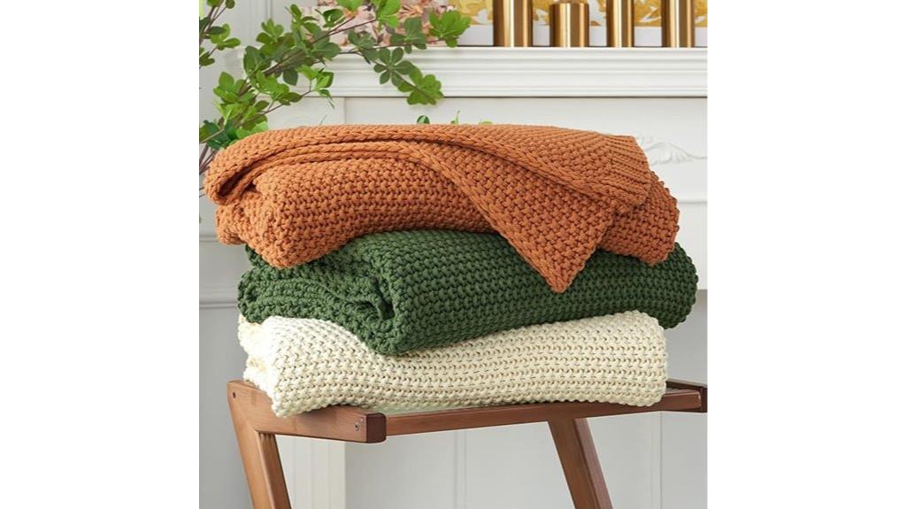 large cozy knit blanket