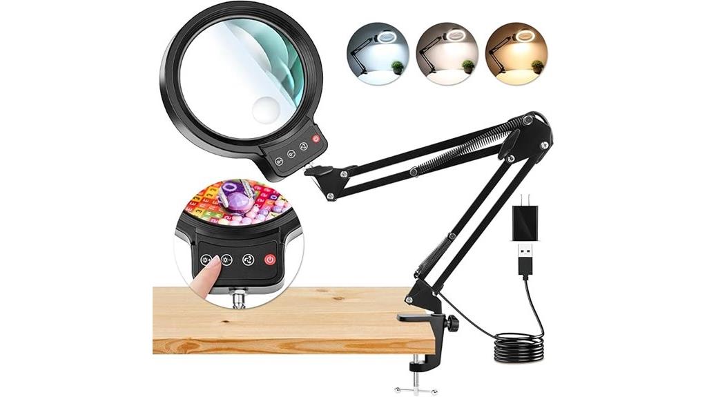 large lighted clamp magnifier