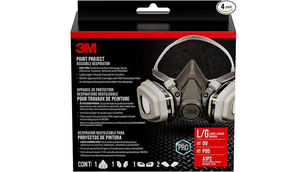 large size organic vapor respirator