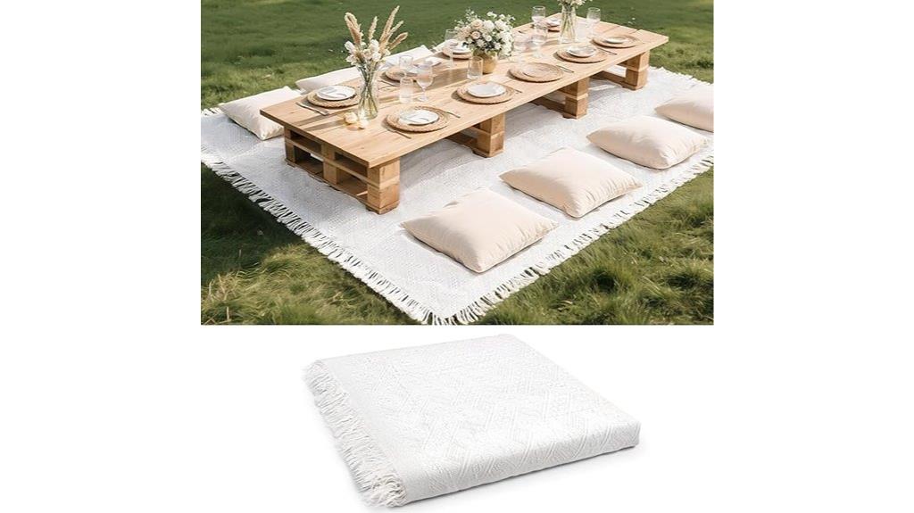 large white outdoor blanket