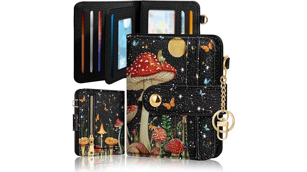 leather women s wallet with keychain